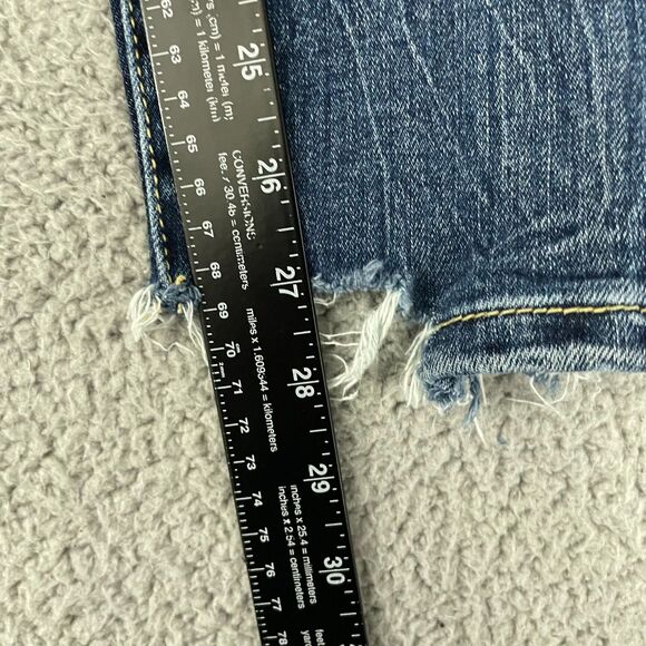 Buckle BKE Victoria Jeans Women 29 Dark Wash Mid Rise Ankle Skinny Distressed - Picture 9 of 11